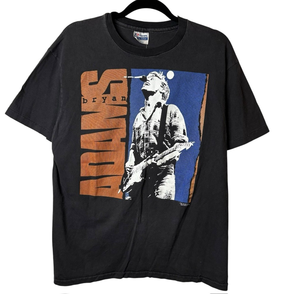 Bryan Adams Waking Up The World 1991 Vintage Tour T Shirt XL A9443